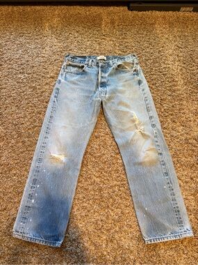 Levi’s 501 vintage Light Blue Men's Straight-Leg Jeans - Classic Denim 34 x 30